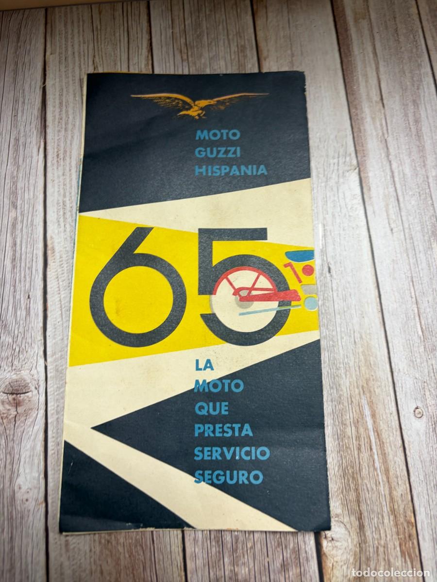 Cat&aacute;logos publicitarios: CATALOGO PUBLICITARIO. MOTO GUZZI HISPANIA 65. DESPLEGABLE. VER FOTOS.