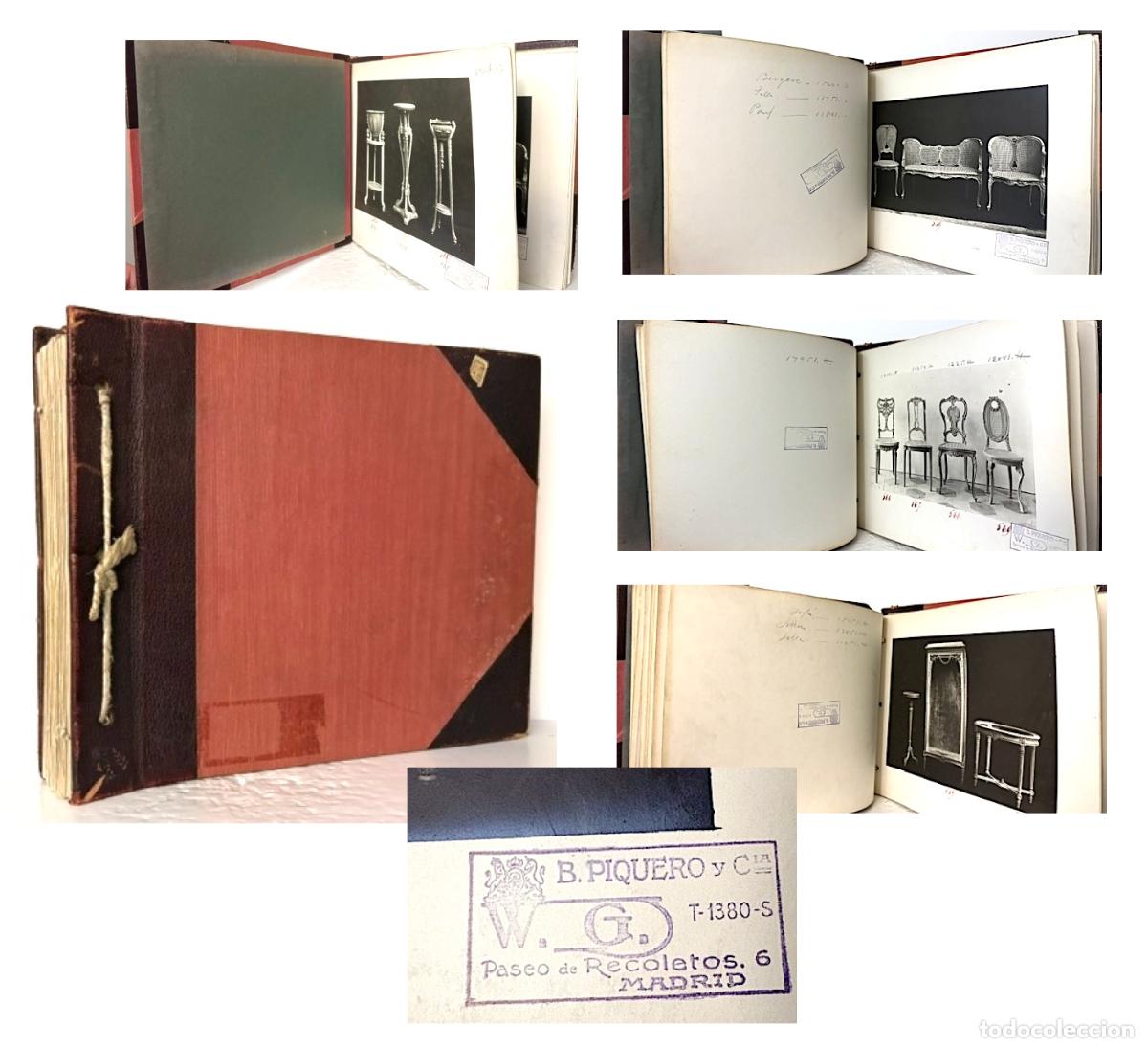 Catalogues publicitaires: Album Cat&aacute;logo fotogr&aacute;fico (alb&uacute;minas) de B. Piquero y C&iacute;a., compa&ntilde;&iacute;a espa&ntilde;ola de muebles y decoraci