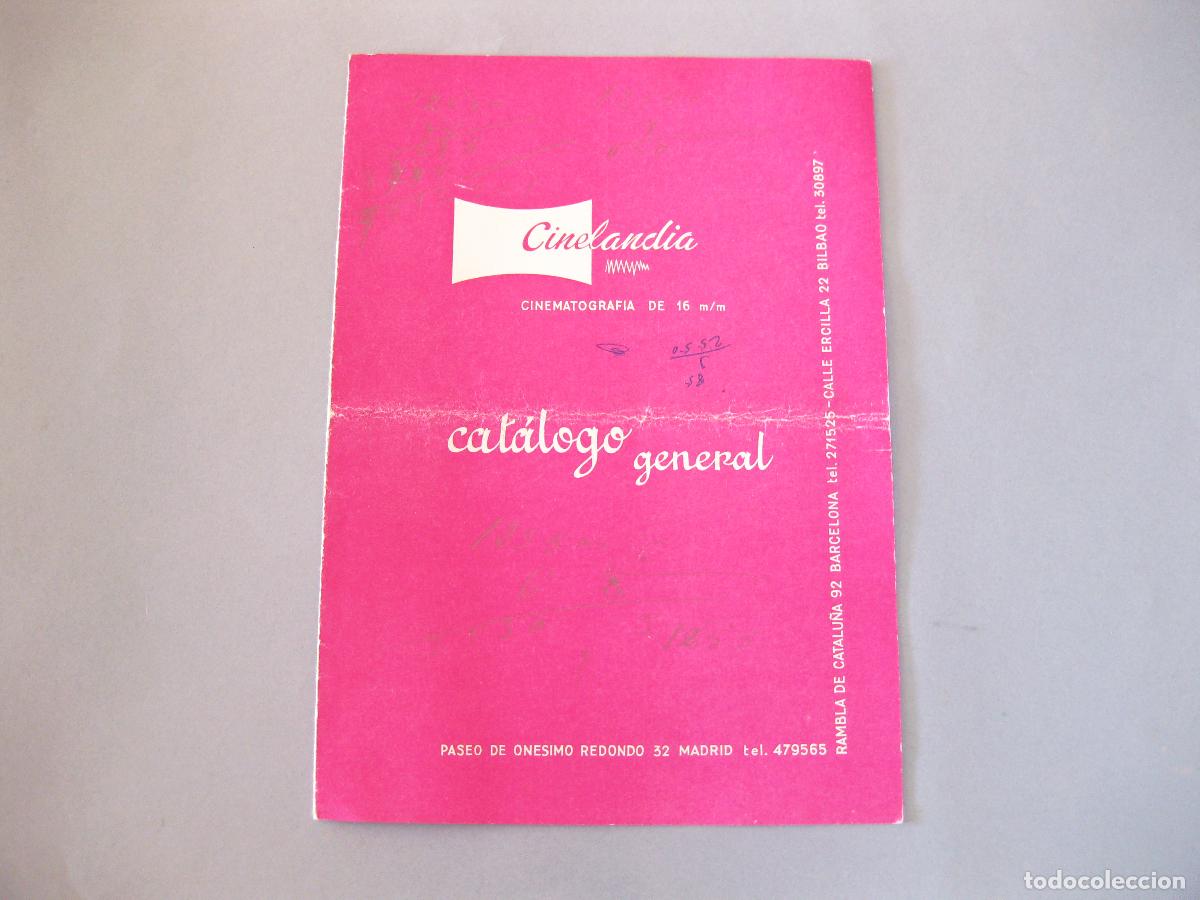 Advertising Catalogs: CAT&Aacute;LOGO GENERAL DE PEL&Iacute;CULAS DE CINE DE 16 MM. LISTA DE MATERIAL CINELANDIA