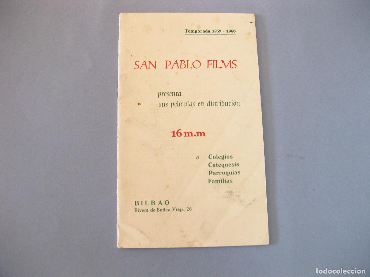 Advertising Catalogs: CAT&Aacute;LOGO DE PEL&Iacute;CULAS DE CINE DE 16 MM. LISTA DE MATERIAL SAMPABLO FILMS. TEMPORADA 1959
