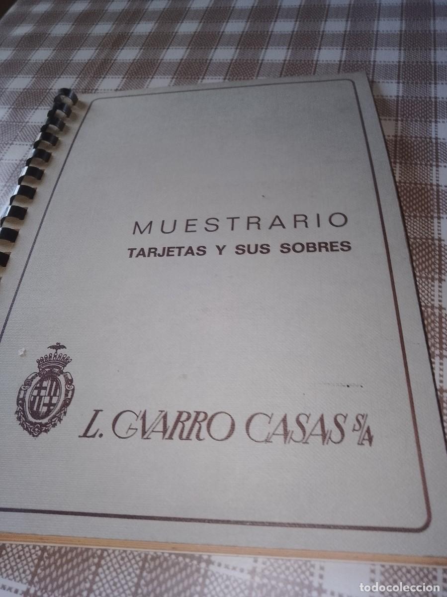 Cat&aacute;logos publicitarios: Muestrario tarjetas y sus sobres L.Gvarro,casas,de una vieja imprenta