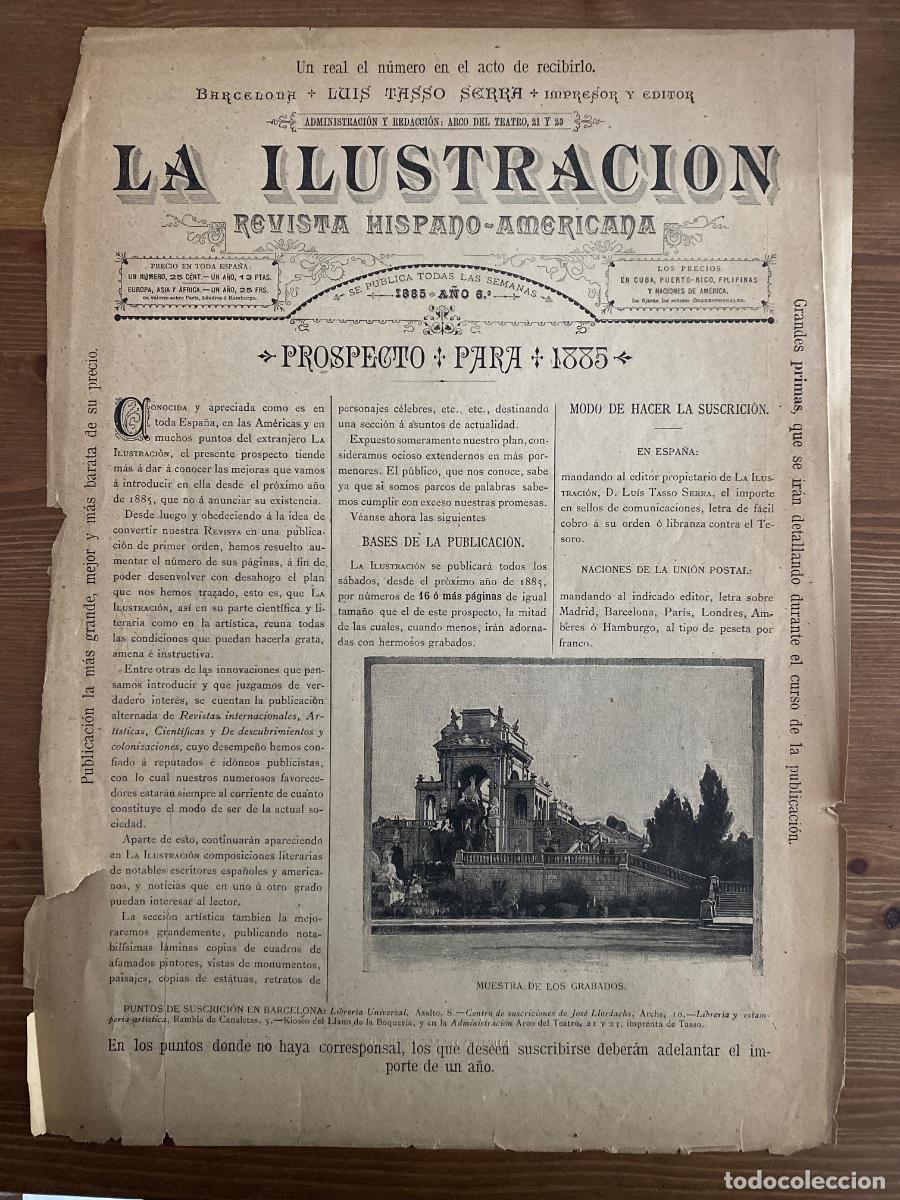 Cat&aacute;logos publicitarios: PROSPECTO PARA 18885 LA IUSTRACION HISPANO AMERICANA . PUBLICIDAD DE LA REVISTA