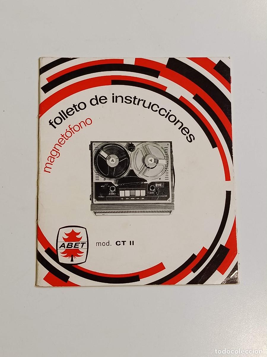 Cat&aacute;logos publicitarios: Manual Folleto instrucciones magnetofono