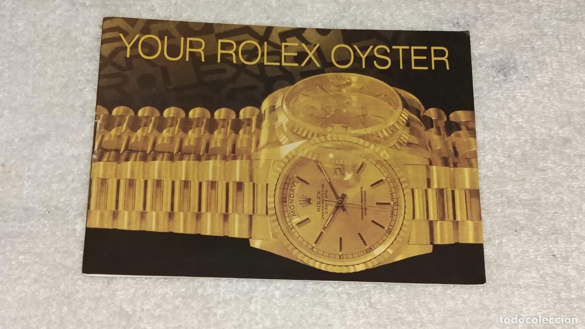 Cat&aacute;logos publicitarios: ANTIGUO FOLLETO CATALOGO DE RELOJ RELOJES ROLEX OYSTER A&Ntilde;OS 90