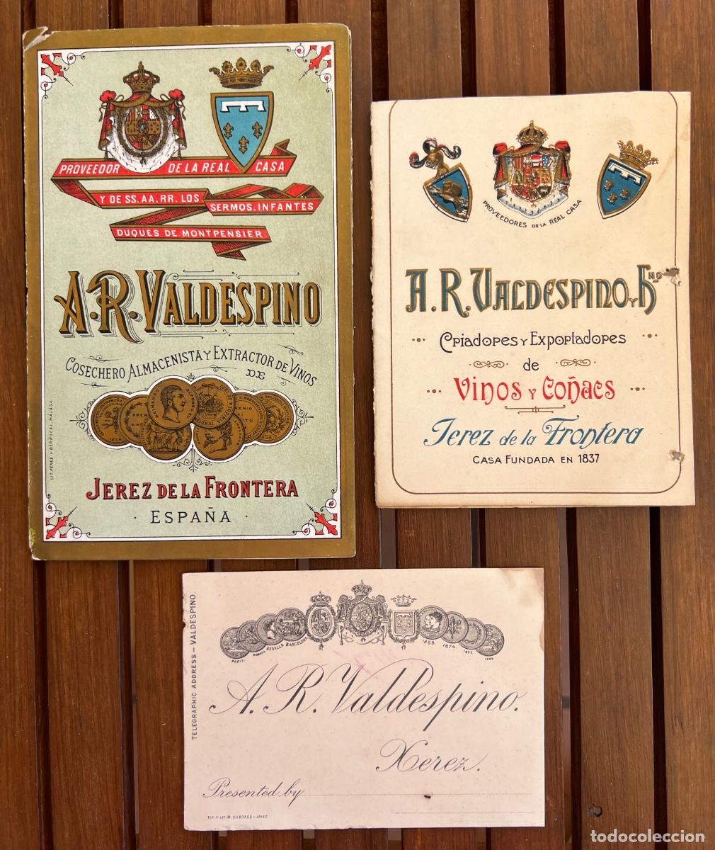 Cat&aacute;logos publicitarios: 3 cat&aacute;logos listas de precios de vinos A. R. Valdespino - Jerez de la Frontera (C&aacute;diz)