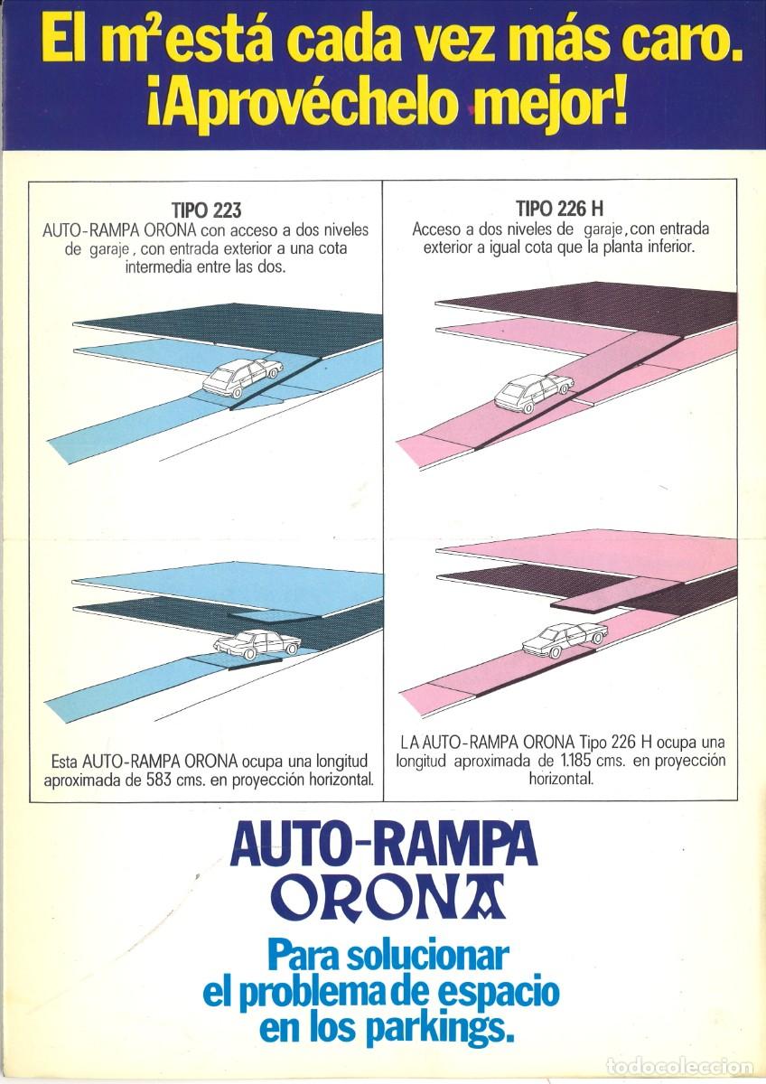 Cat&aacute;logos publicitarios: AUTO-RAMPA ORONA. PARA SOLUCIONAR PROBLEMAS EN LOS PARKINGS