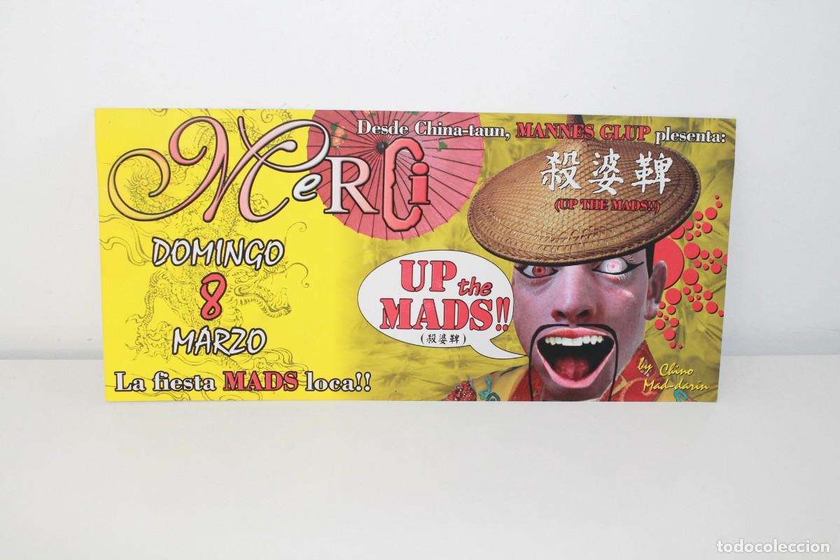 Cat&aacute;logos publicitarios: FLYER ORIGINAL MERCI DISCOTECA A&Ntilde;OS 2000 FIESTA UP THE MADS