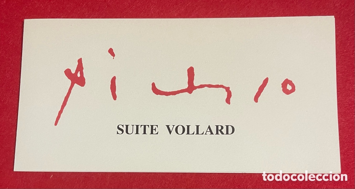 Cat&aacute;logos publicitarios: Publicidad de exposici&oacute;n de Picasso, Suite Vollard, en galer&iacute;a Joan, Gaspar. 1999.