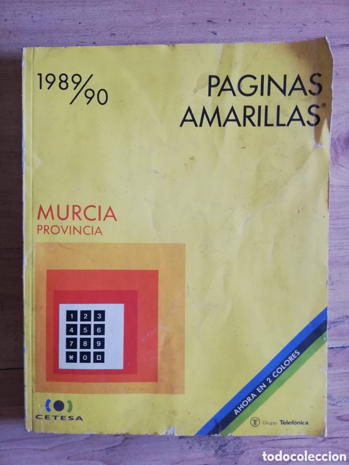 Cat&aacute;logos publicitarios: P&aacute;ginas amarillas Murcia a&ntilde;o 1989/90 1989 1990