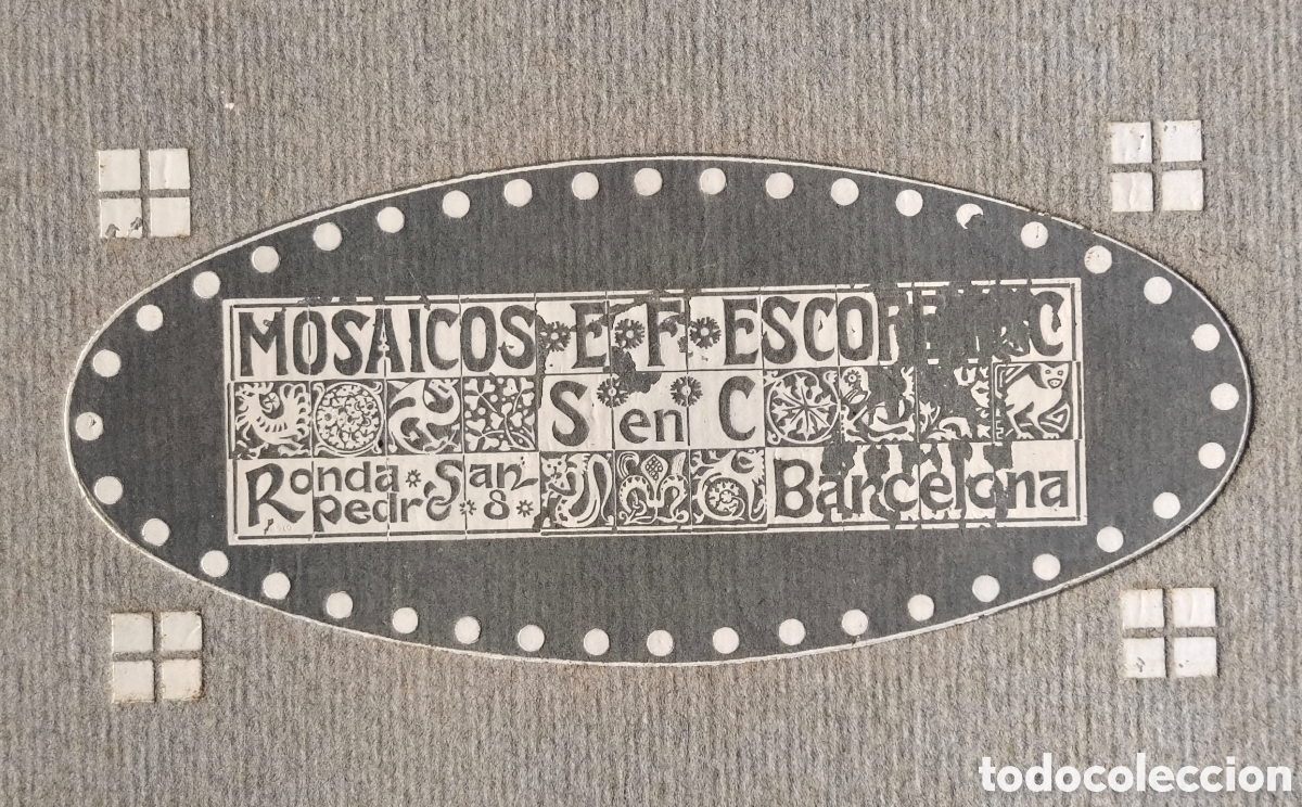 Cat&aacute;logos publicitarios: ESCOFET MOSAICOS HIDR&Aacute;ULICOS CAT&Aacute;LOGO N&deg; 9 DISE&Ntilde;O MODERNISTA PAVIMENTO BARCELONA 1919