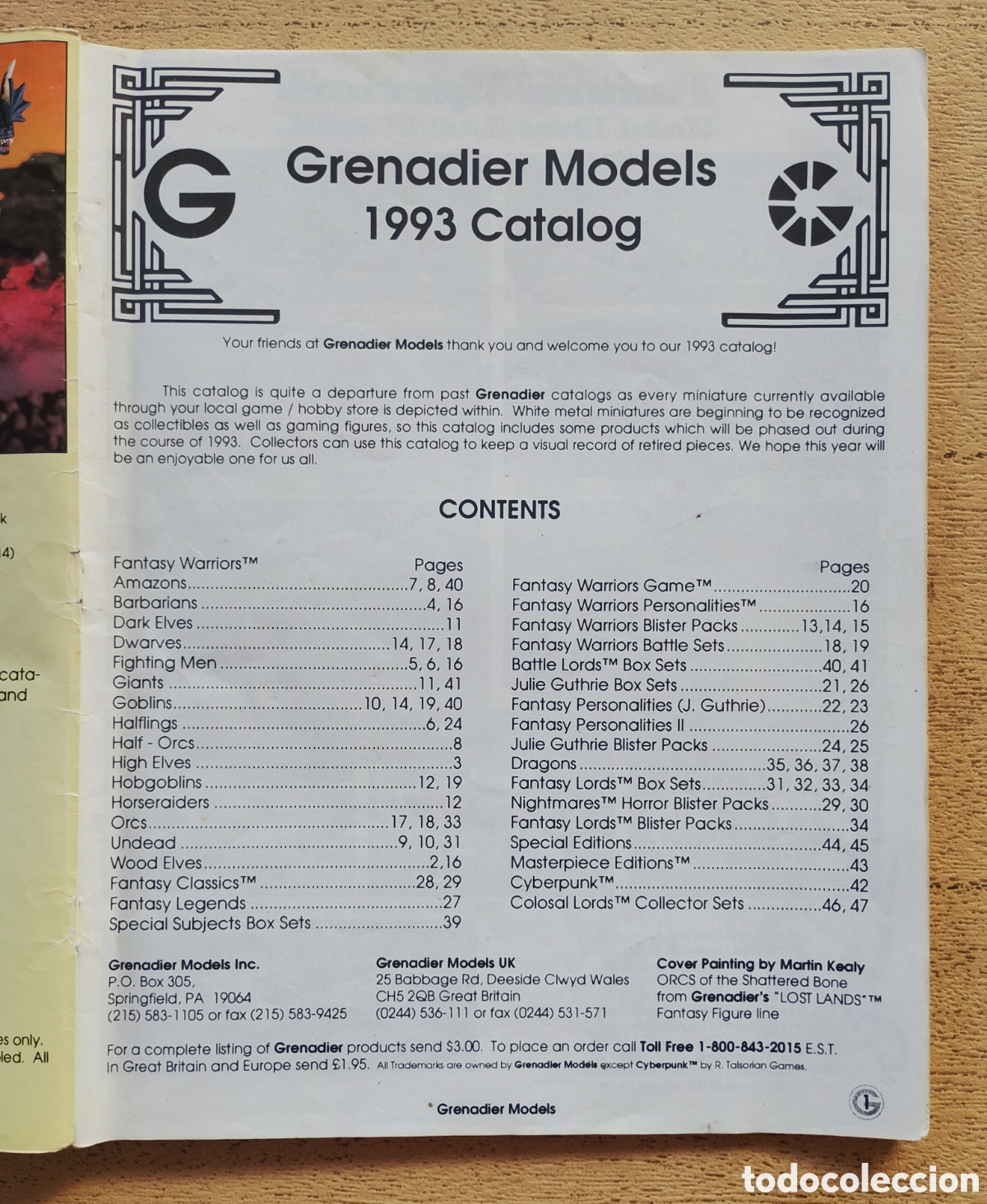 Cat&aacute;logos publicitarios: Grenadier Models Cat&aacute;logo 1993 - Foto 4