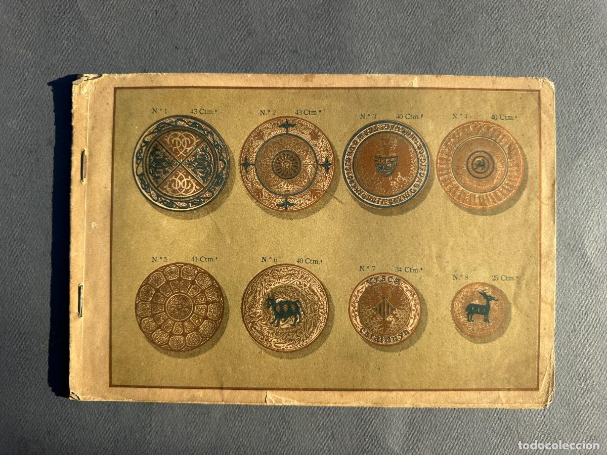 Cat&aacute;logos publicitarios: Magnifico antiguo catalogo de ceramica de reflejos Fabrica Tomas Gil y c.&ordf; de 1900 apr..