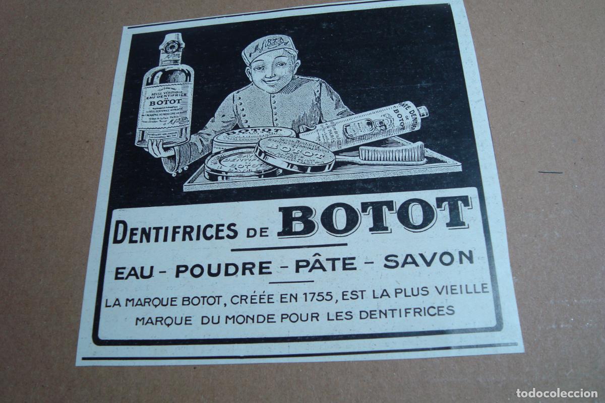 Cat&aacute;logos publicitarios: ANTIGUA PUBLICIDAD DENTIFRICES DE BOTOT FRANCIA