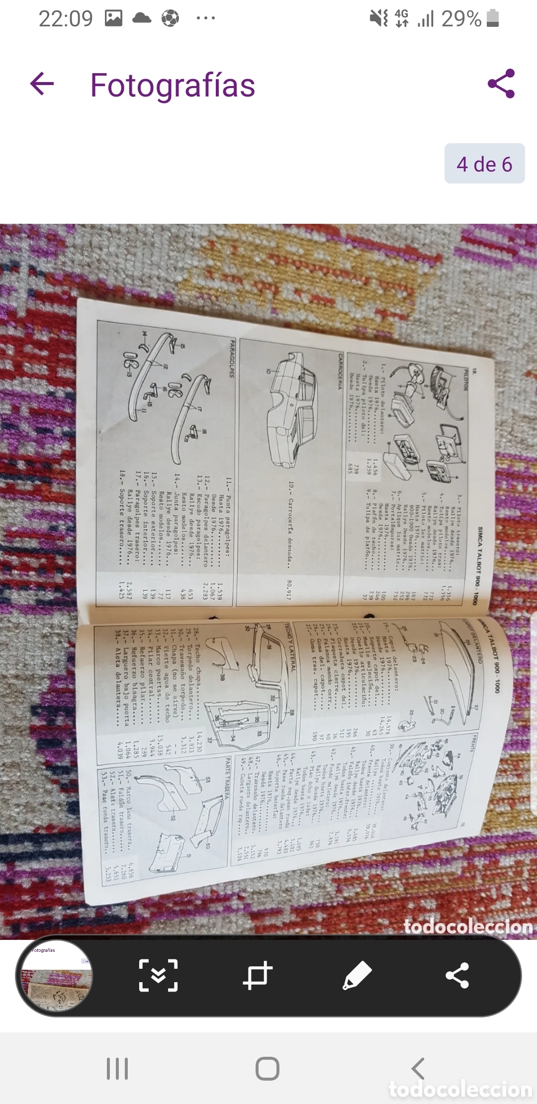 Cat&aacute;logos publicitarios: Catalogo de Simca 1000 - Foto 4