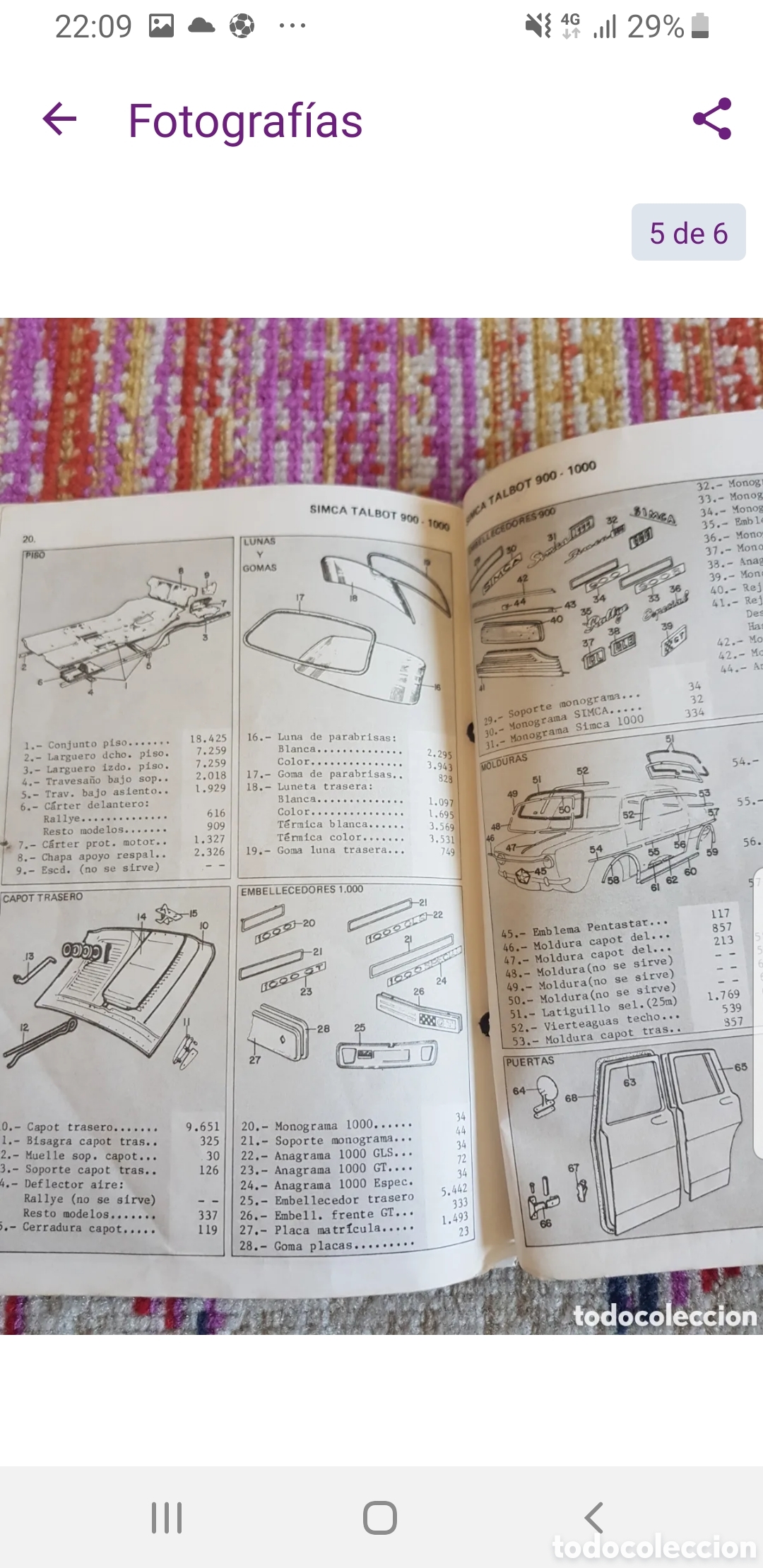 Cat&aacute;logos publicitarios: Catalogo de Simca 1000 - Foto 5