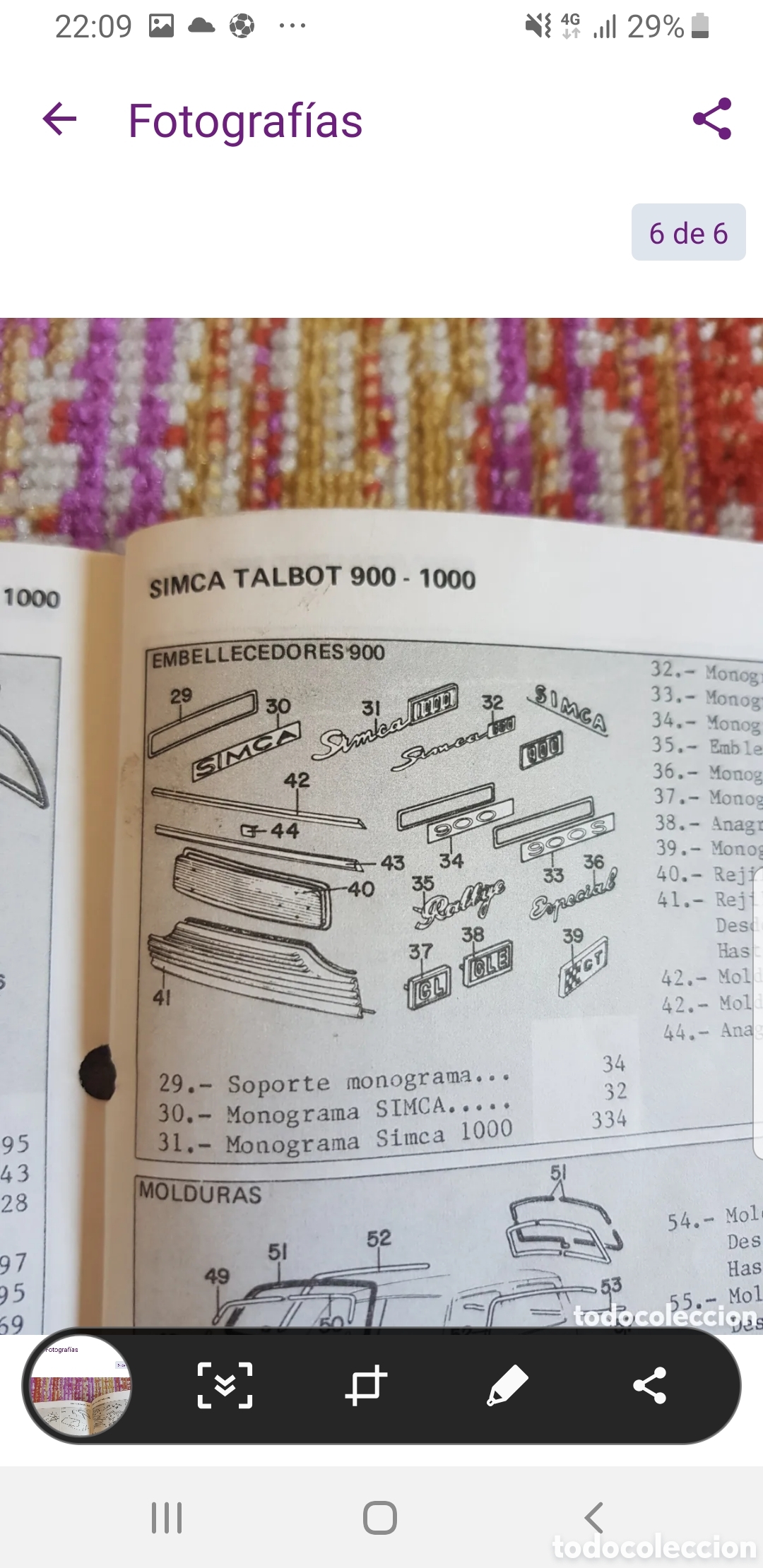 Cat&aacute;logos publicitarios: Catalogo de Simca 1000 - Foto 6