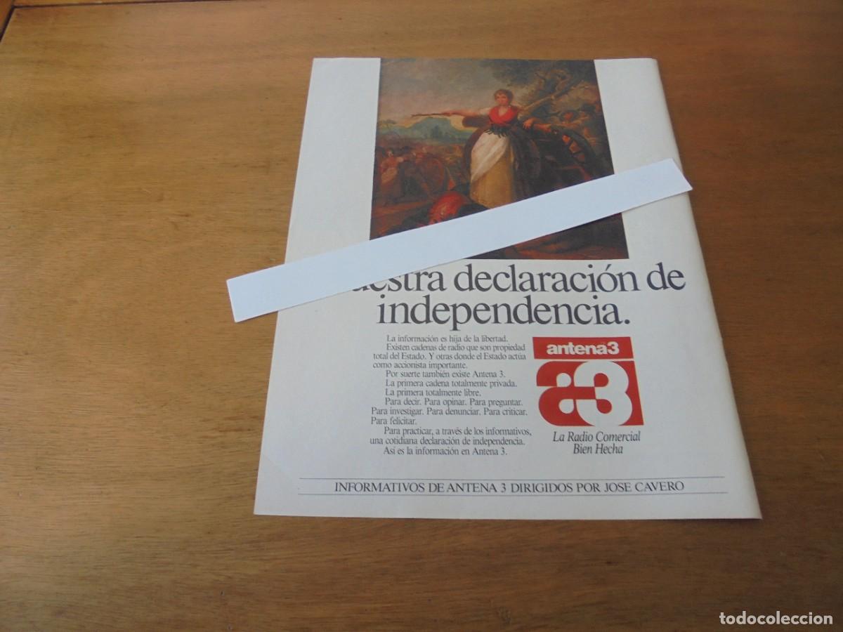 Cat&aacute;logos publicitarios: PUBLICIDAD 1984: ANTENA TRES LA RADIO COMERCIAL BIEN HECHA.