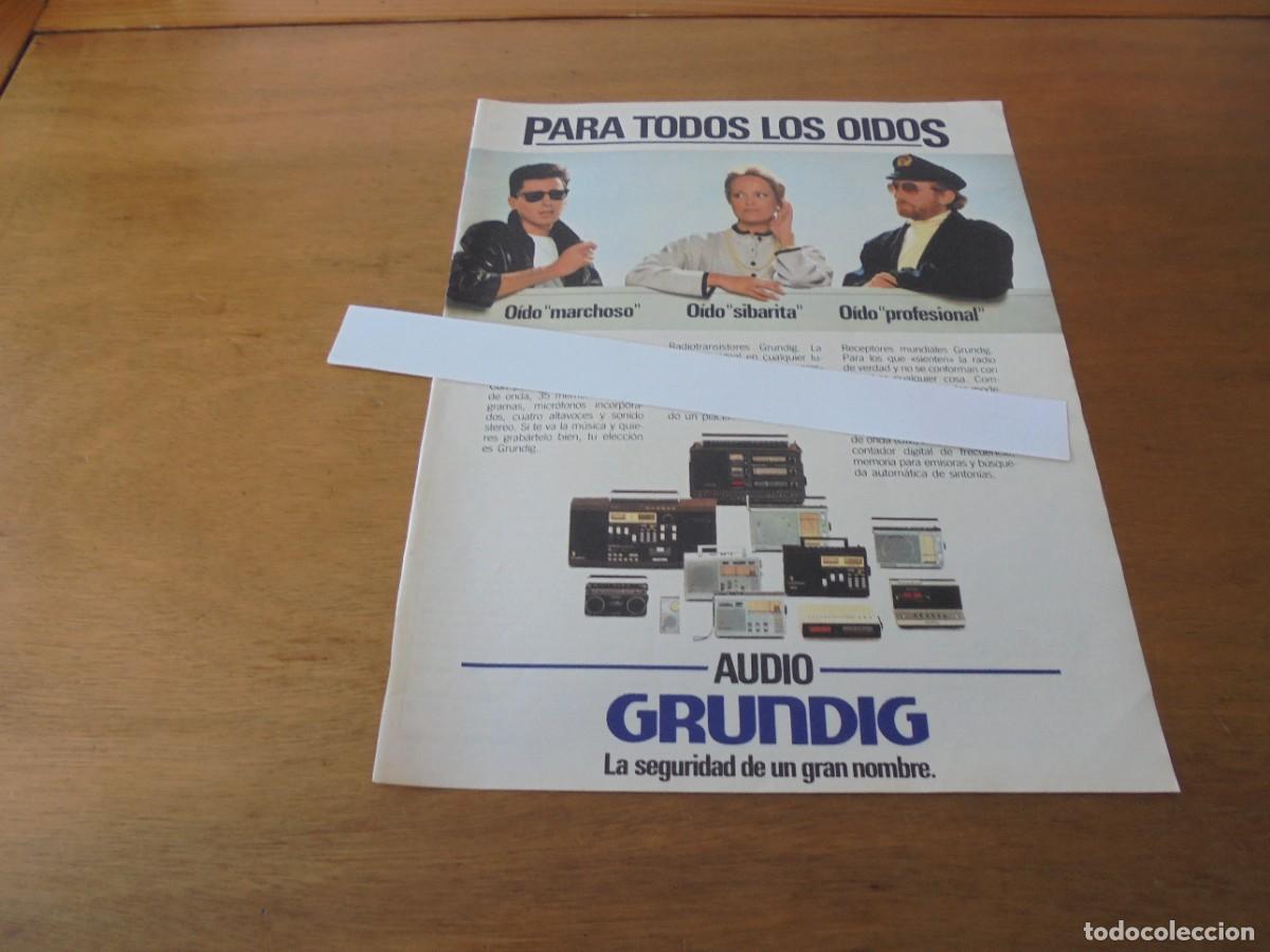 Cat&aacute;logos publicitarios: PUBLICIDAD 1984: AUDIO GRUNDIG