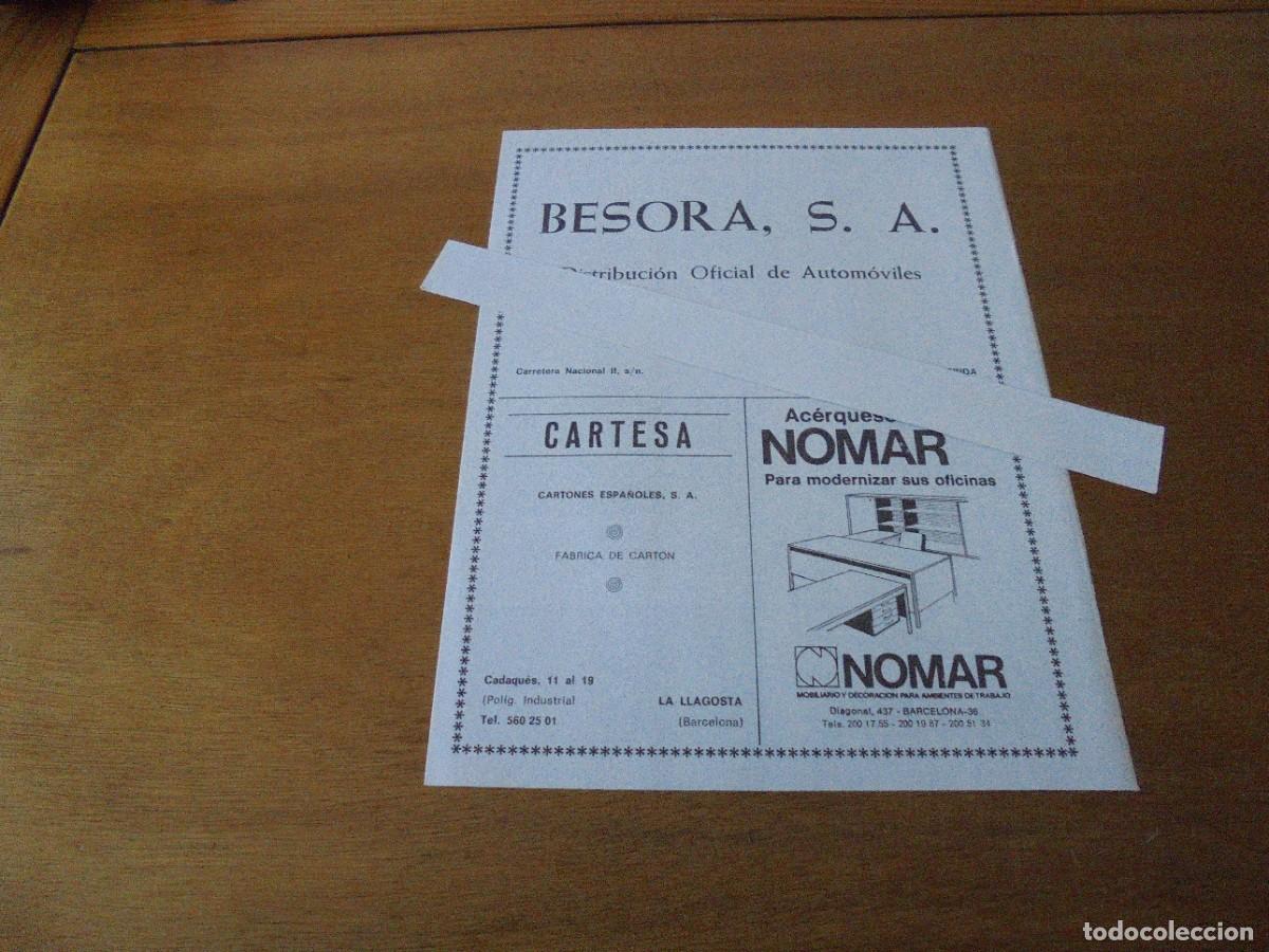 Cat&aacute;logos publicitarios: PUBLICIDAD 1979: BESORA, L&Eacute;RIDA. CARTESA. NOMAR. BANCA CATALANA. BANCO DE CR&Eacute;DITO BALEAR. SANGRA.