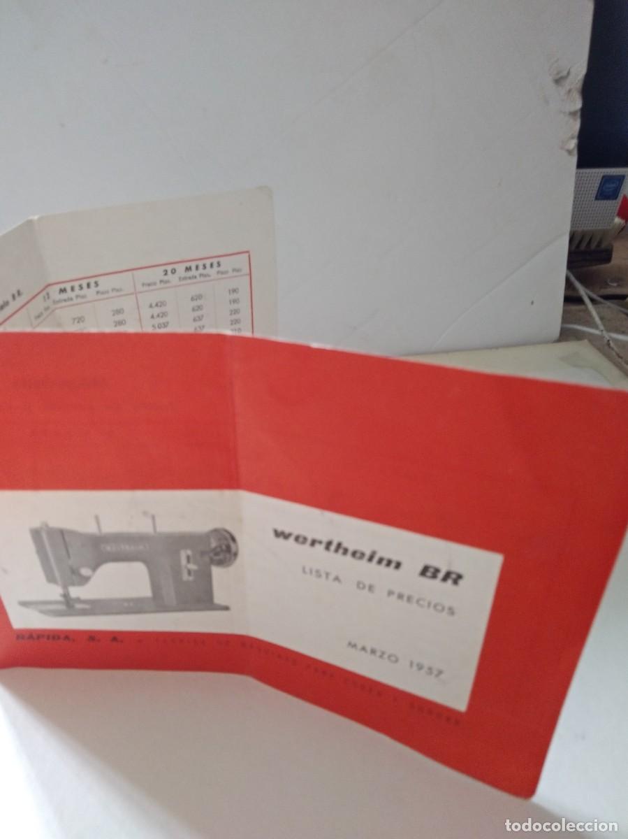 Cat&aacute;logos publicitarios: LISTA DE PRECIOS WERTHEIM BR MARZO 1957 MAQUINA PARA COSER