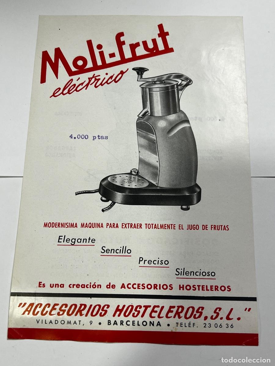 Cat&aacute;logos publicitarios: FOLLETO PUBLICITARIO. DOSI-BAR. DOSIFICADOR AUTOM&Aacute;TICO. MOL&Iacute;-FRUT. ACCESORIOS HOSTELEROS S.L.