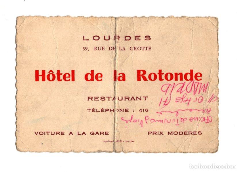 Cat&aacute;logos publicitarios: HOTEL DE LA ROTONDE 59 RUE DE LA GROTTE, LOURDES, NOTAS , ALIANZA FRANCESA E INSTITUTO CAT&Oacute;LICO.