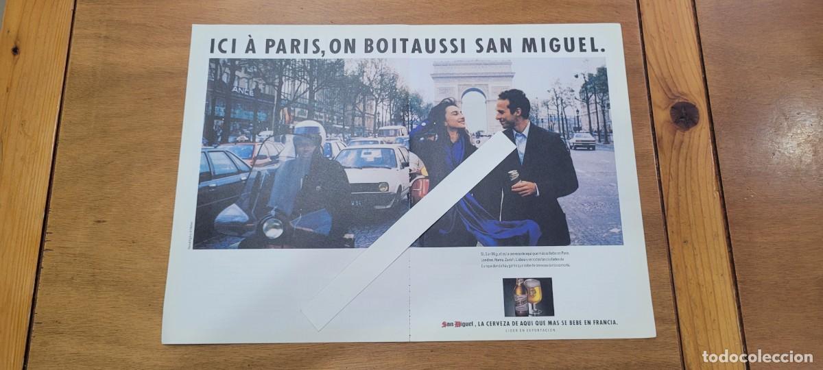 Cat&aacute;logos publicitarios: PUBLICIDAD 1990: SAN MIGUEL, LA CERVEZA QUE M&Aacute;S SE BEBE EN FRANCIA.