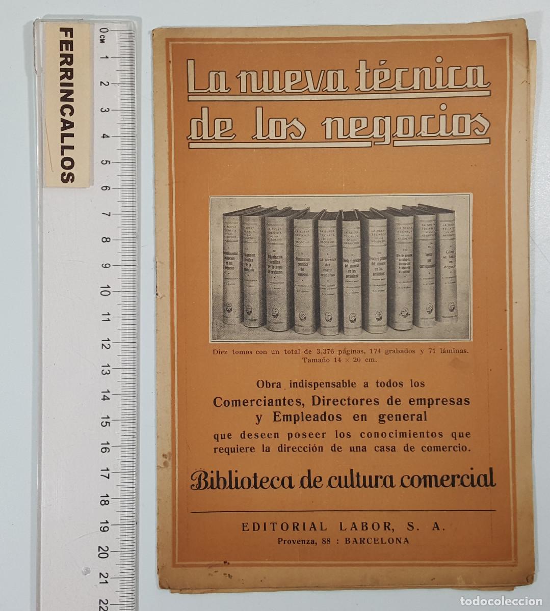 Cat&aacute;logos publicitarios: CATALOGO EDITORIAL LABOR, LA NUEVA T&Eacute;CNICA DE LOS NEGOCIOS 16 P&Aacute;GINAS + 2 HOJAS PEDIDO, A&Ntilde;OS 20