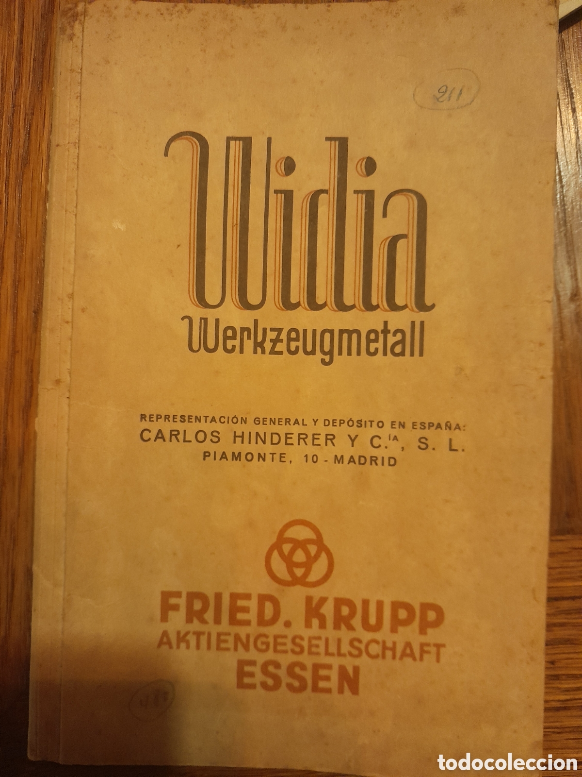 Cat&aacute;logos publicitarios: Herramientas KRUPP catalogo de Carlos Hinderer y c&iacute;a.