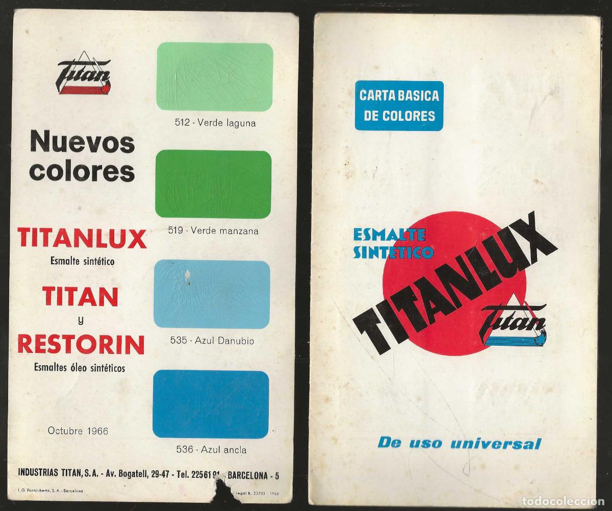 Cat&aacute;logos publicitarios: TITANLUX -- CARTA B&Aacute;SICA DE COLORES + NUEVOS COLORES