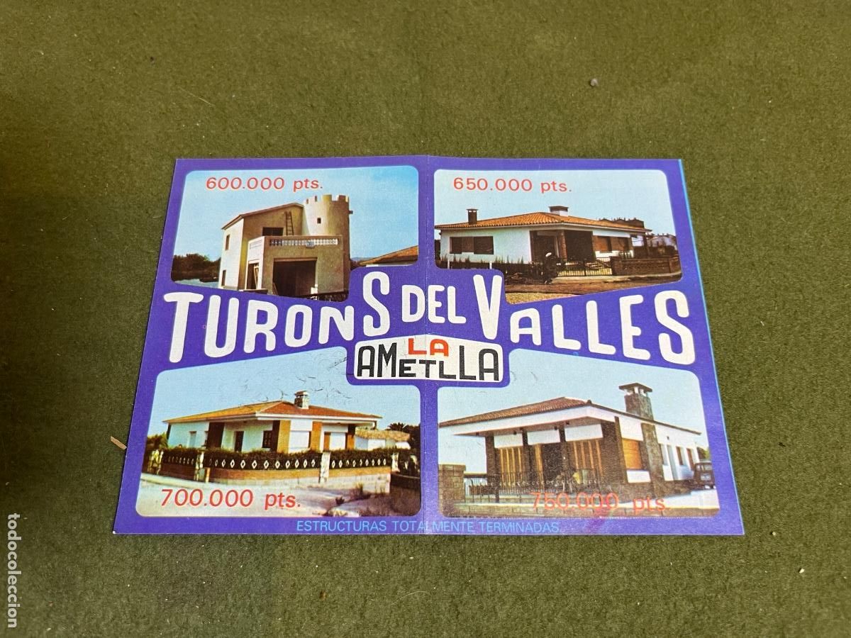 Werbekataloge: Folleto Publicitario Turons del Vall&egrave;s La Ametlla Barcelona Urbanizaci&oacute;n Chalets Pesetas