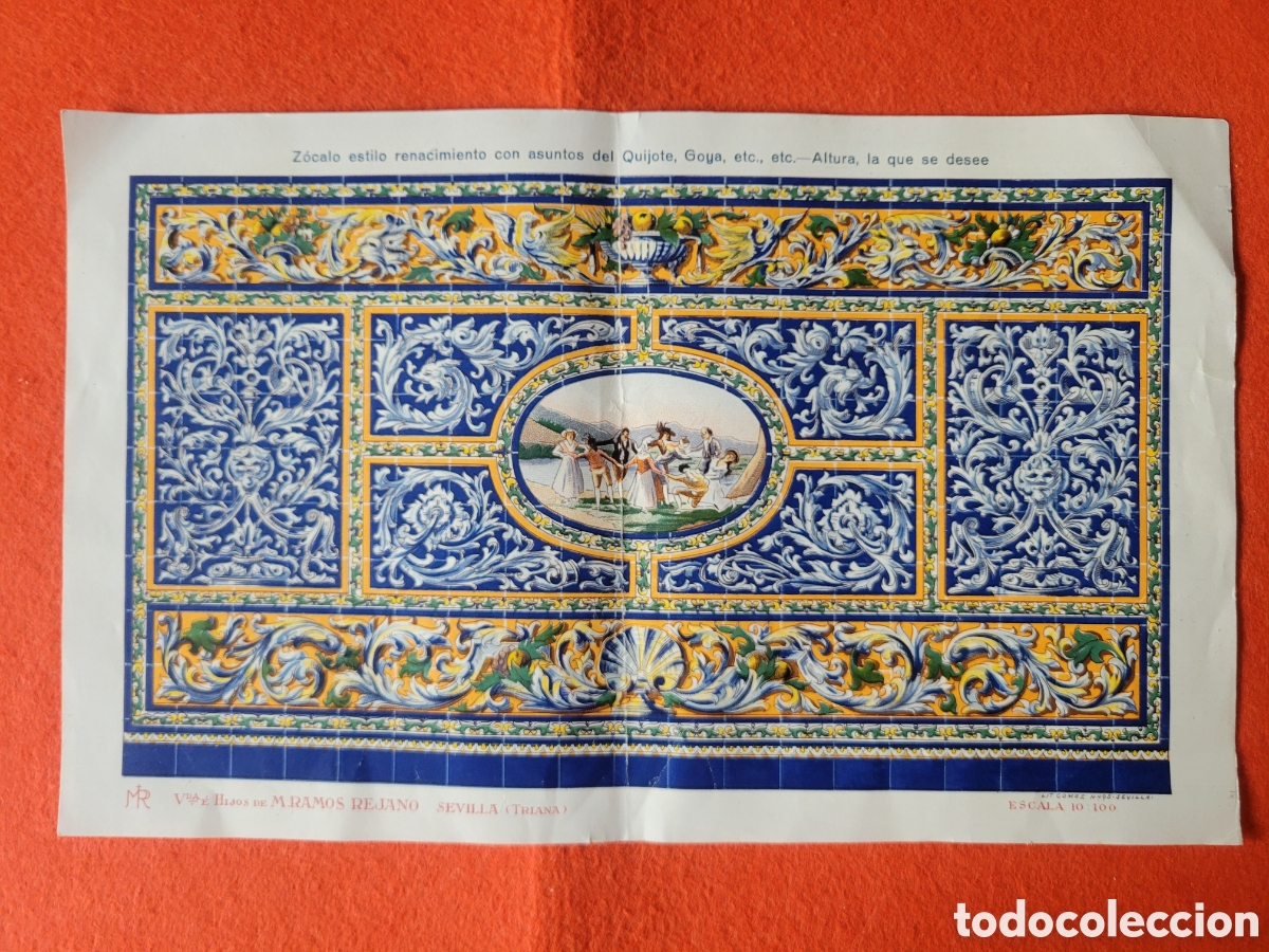 Cat&aacute;logos publicitarios: ANTIGUA LAMINA DEL CATALOGO DE CERAMICA VDA. E HIJOS DE M.RAMOS REJANO. SEVILLA TRIANA
