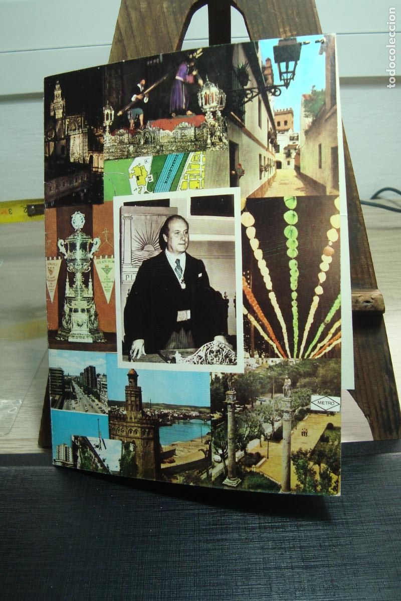 Cat&aacute;logos publicitarios: ANTIGUA INVITACIO MENU HOMENAJE D. JUAN FERNANDEZ RODRIGUEZ Y GARCIA BUSTO. ALCALDE SEVILLA 1975