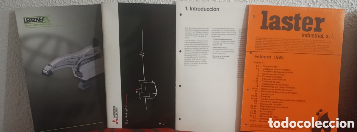 Cat&aacute;logos publicitarios: Lote cat&aacute;logos y folletos publicitarios industriales - Aceralia, Loctite, Tubos Reunidos, Laster...
