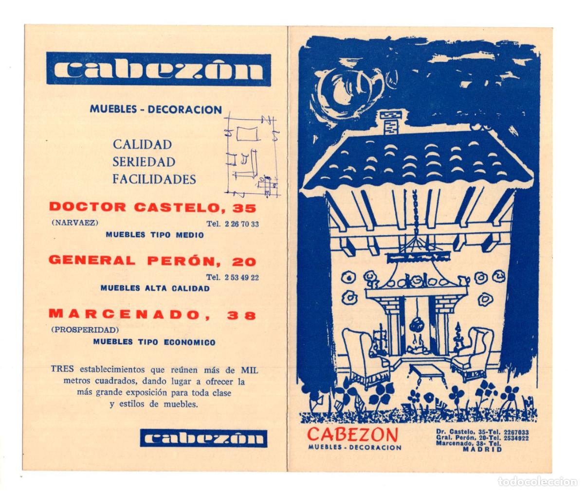 Werbekataloge: FOLLETO ANTIGUO CABEZ&Oacute;N MUEBLES MADRID. IDEAL COLECCIONISTAS Y DECORACI&Oacute;N RETRO. 3 TIENDAS.