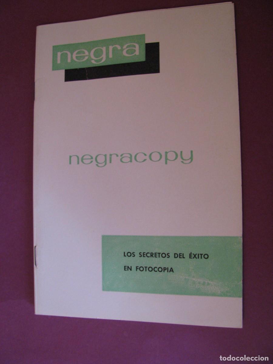 Cat&aacute;logos publicitarios: FOLLETO DE NEGRACOPY. LOS SECRETOS DEL EXITO EN FOTOCOPIA. A&Ntilde;OS 1950 O 1960