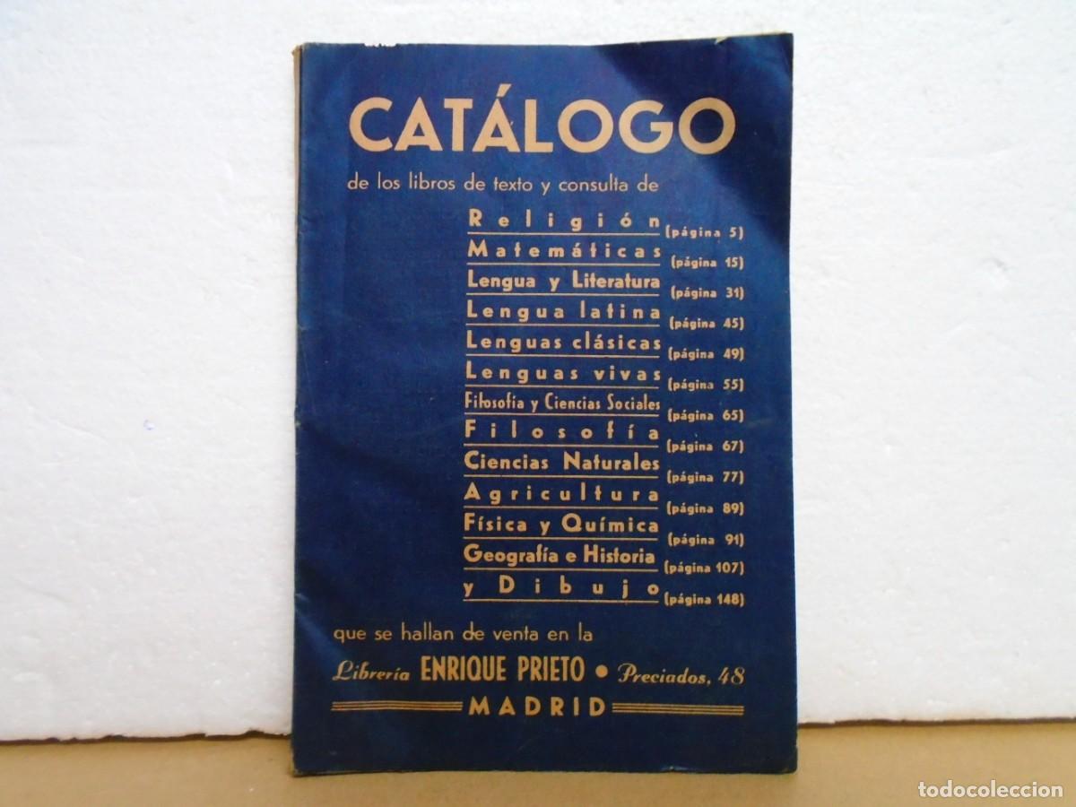 Cat&aacute;logos publicitarios: BIBLIOFILIA/CATALOGO DE LIBROS DE TEXTO Y CONSUTA/LIBRERIA ENRIQUE PRIETO/MADRID 1940.