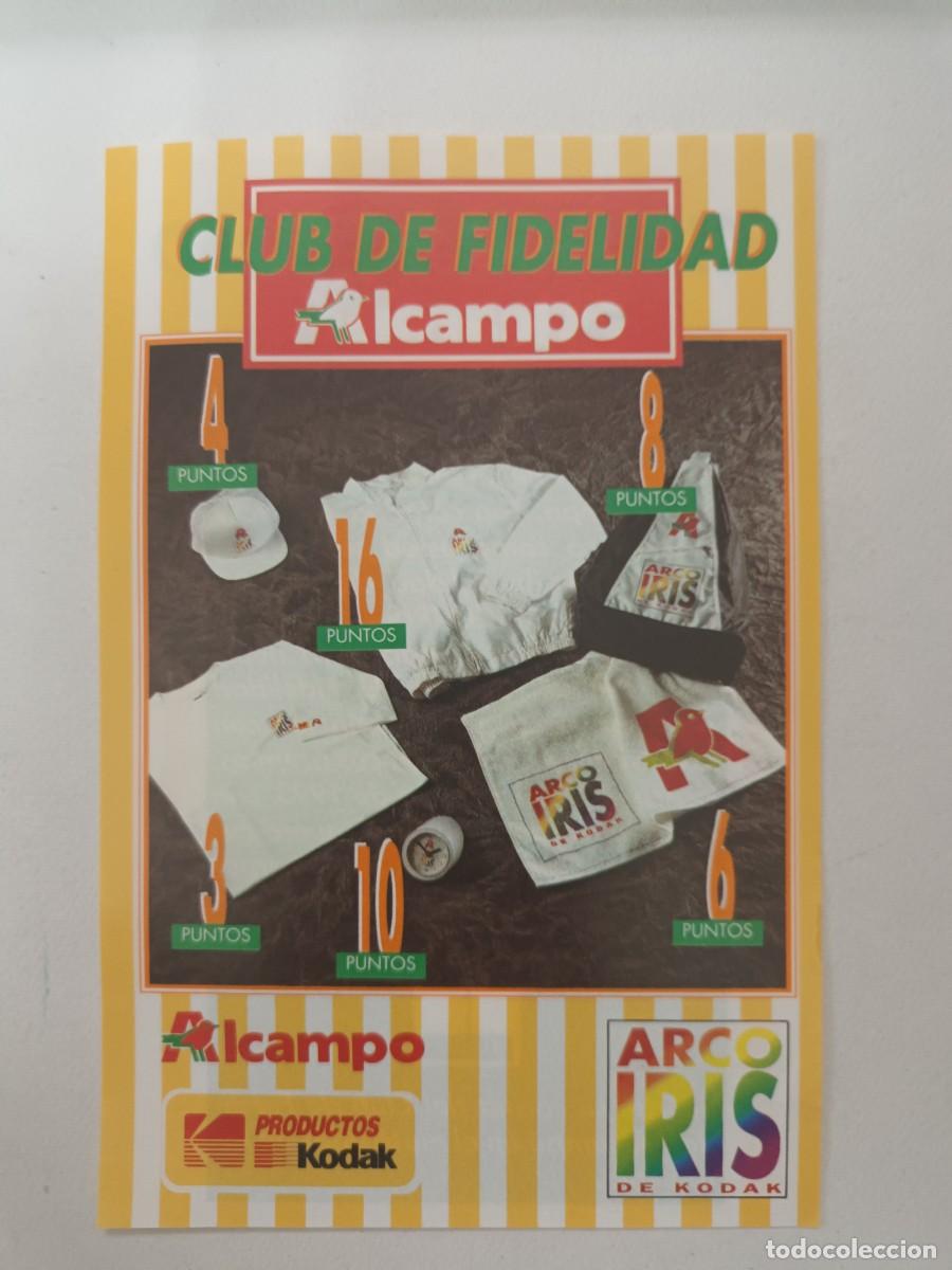 Cat&aacute;logos publicitarios: ALCAMPO. CLUB DE FIDELIDAD. 1 PUNTO - PRODUCTOS KODAK. ARCO IRIS DE KODAD (1993)