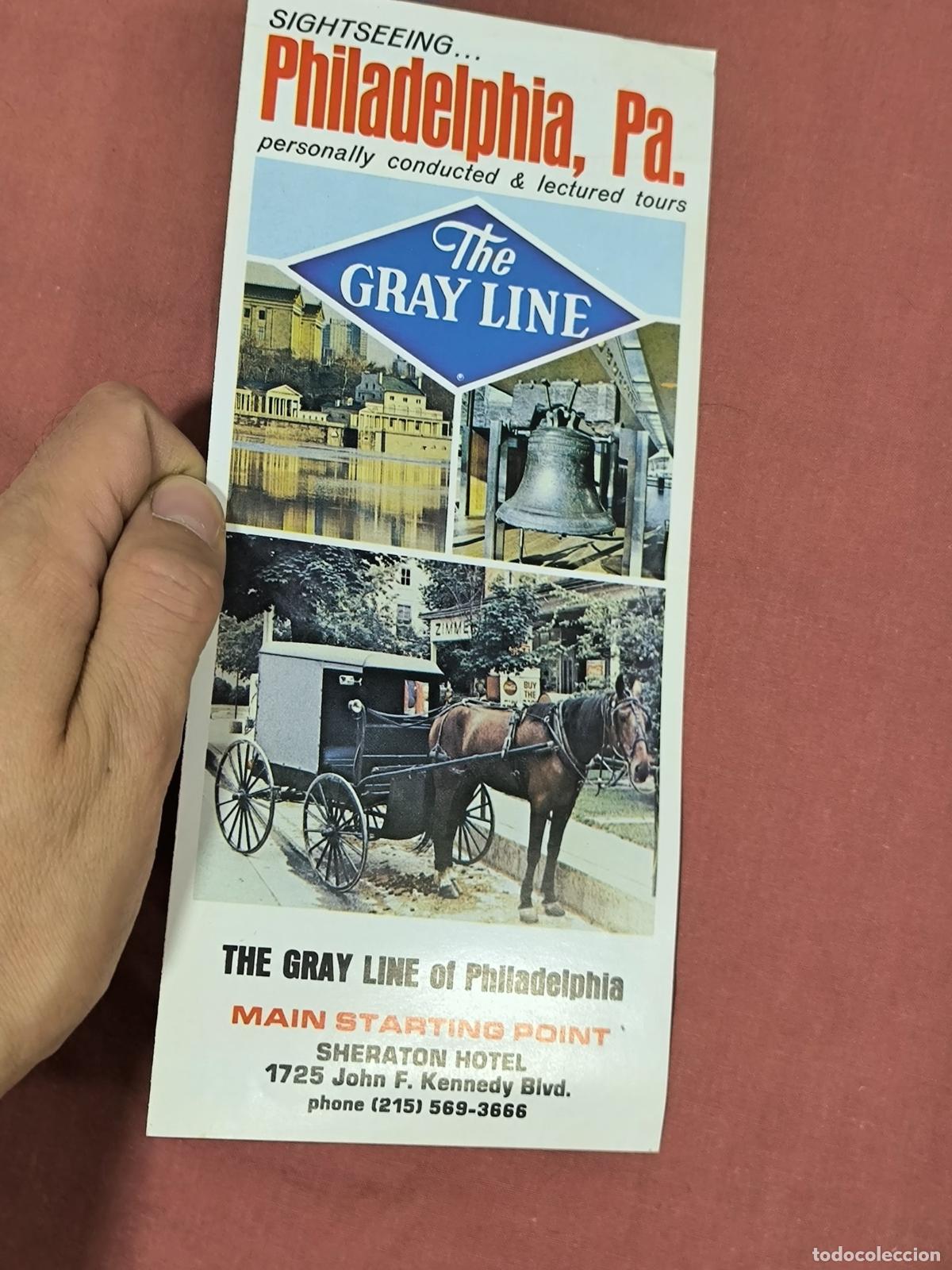 Werbekataloge: Antiguo Folleto Cat&aacute;logo Gray Line Philadelphia Sightseeing Publicidad Coleccionismo