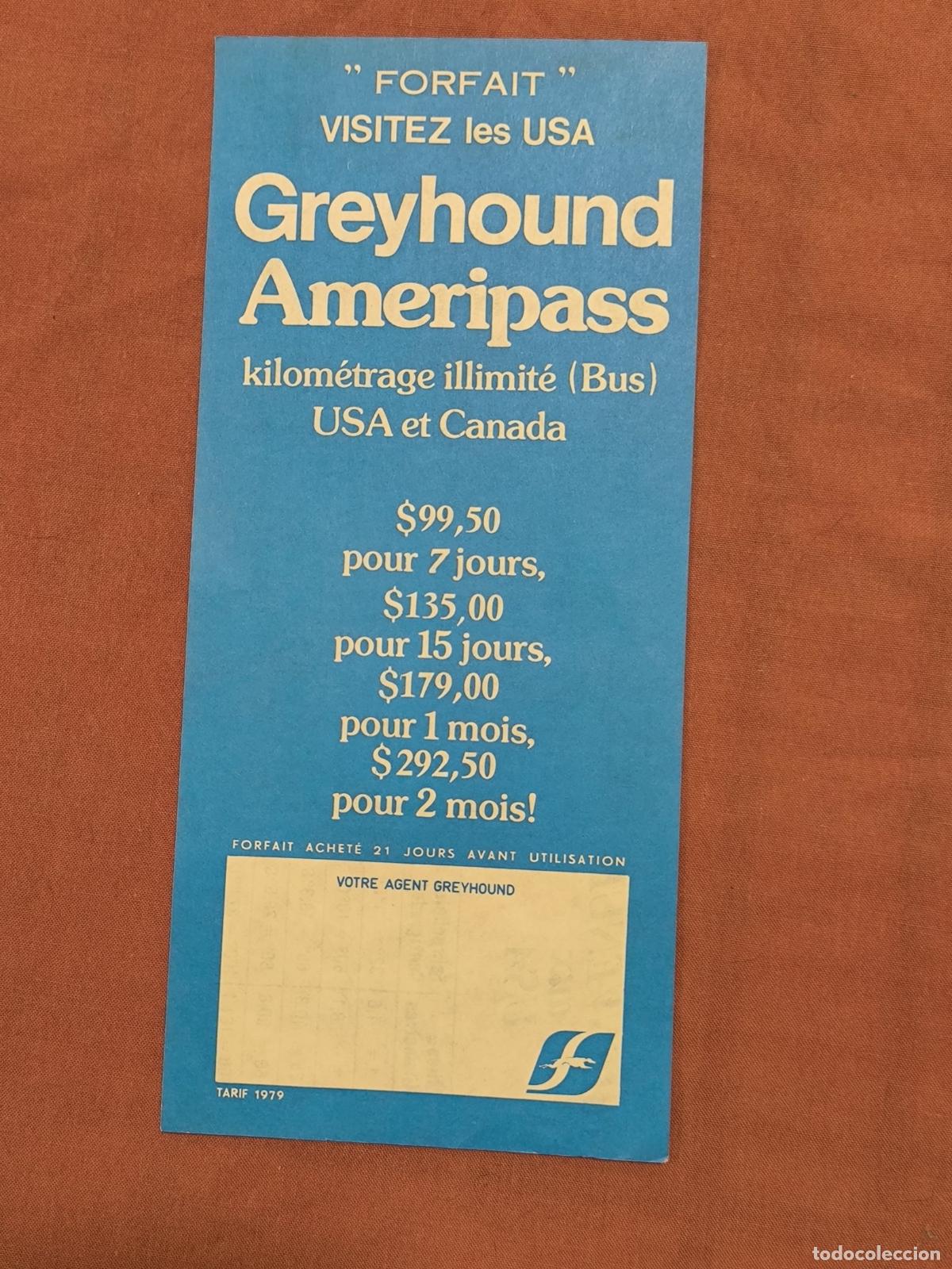 Advertising Catalogs: Antiguo Folleto Cat&aacute;logo Greyhound Ameripass FR Publicidad Coleccionismo