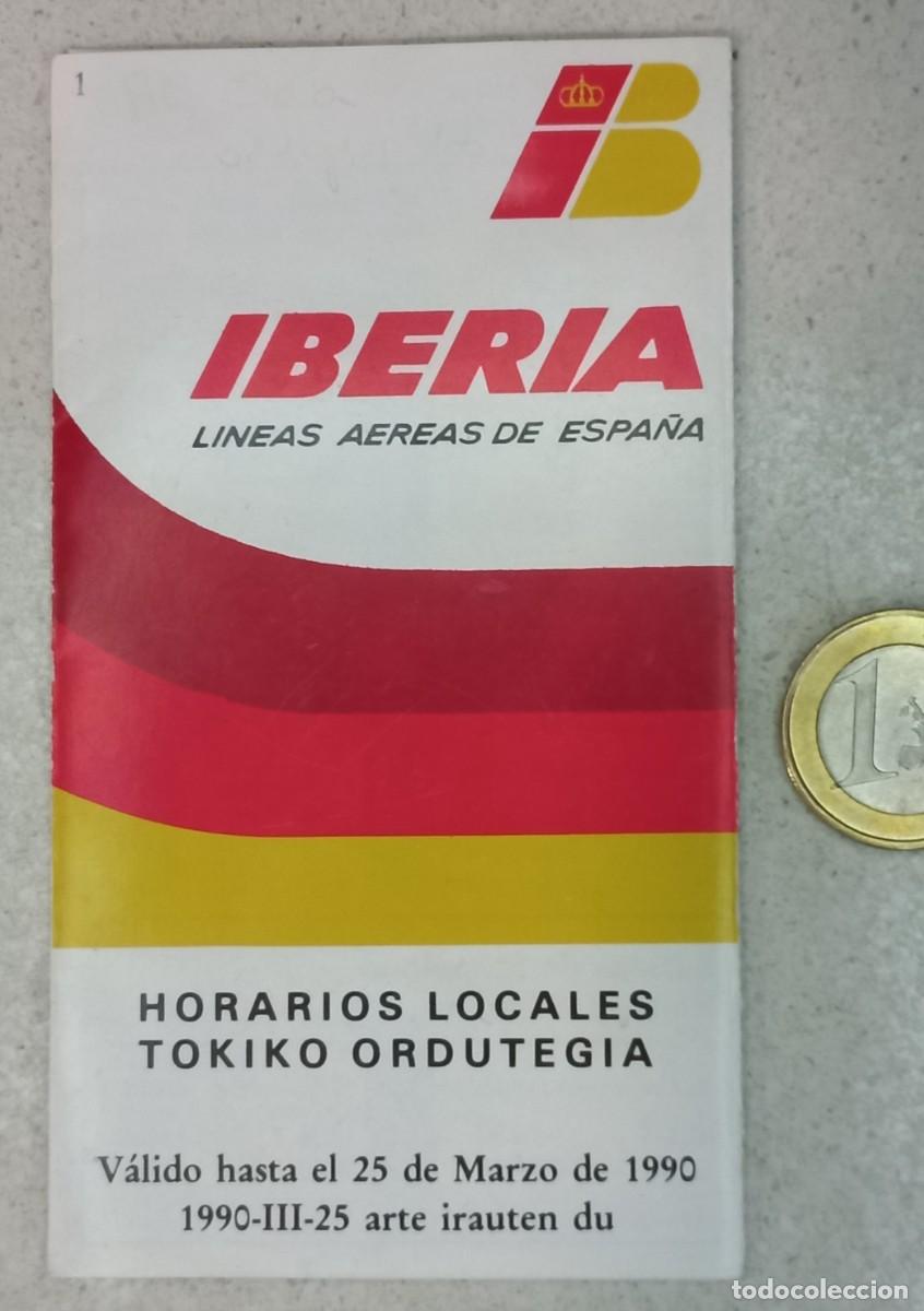 Cat&aacute;logos publicitarios: HORARIOS LOCALES IBERIA - TOKIKI ORDUTEGIA