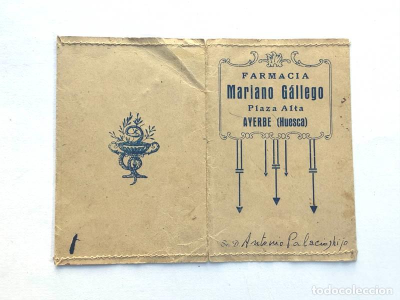 Cat&aacute;logos publicitarios: FARMACIA MARIANO G&Aacute;LLEGO / FARMACIA / AYERBE ( HUESCA ) CARTERA GUARDA RECETAS