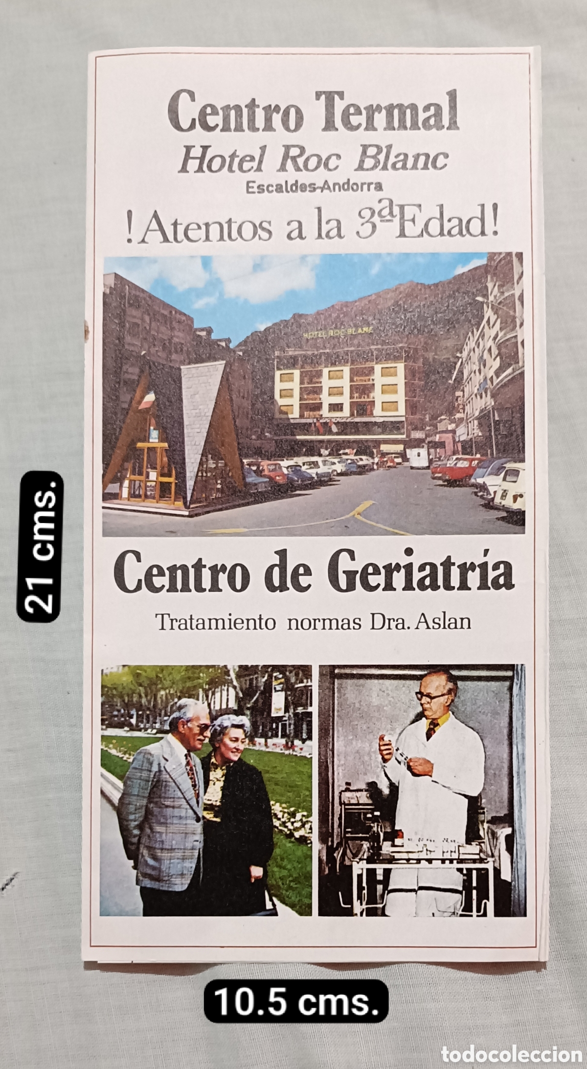 Catalogues publicitaires: Folleto Vintage Centro Termal Hotel Roc Blanc Andorra (A&ntilde;os 70).