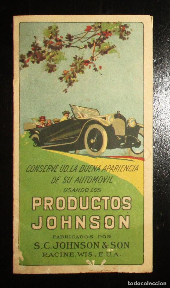Cat&aacute;logos publicitarios: CAT&Aacute;LOGO PUBLICITARIO DE PRODUCTOS JOHNSON PARA EL AUTOM&Oacute;VIL. ORIGINAL DE LOS A&Ntilde;OS 20/30.