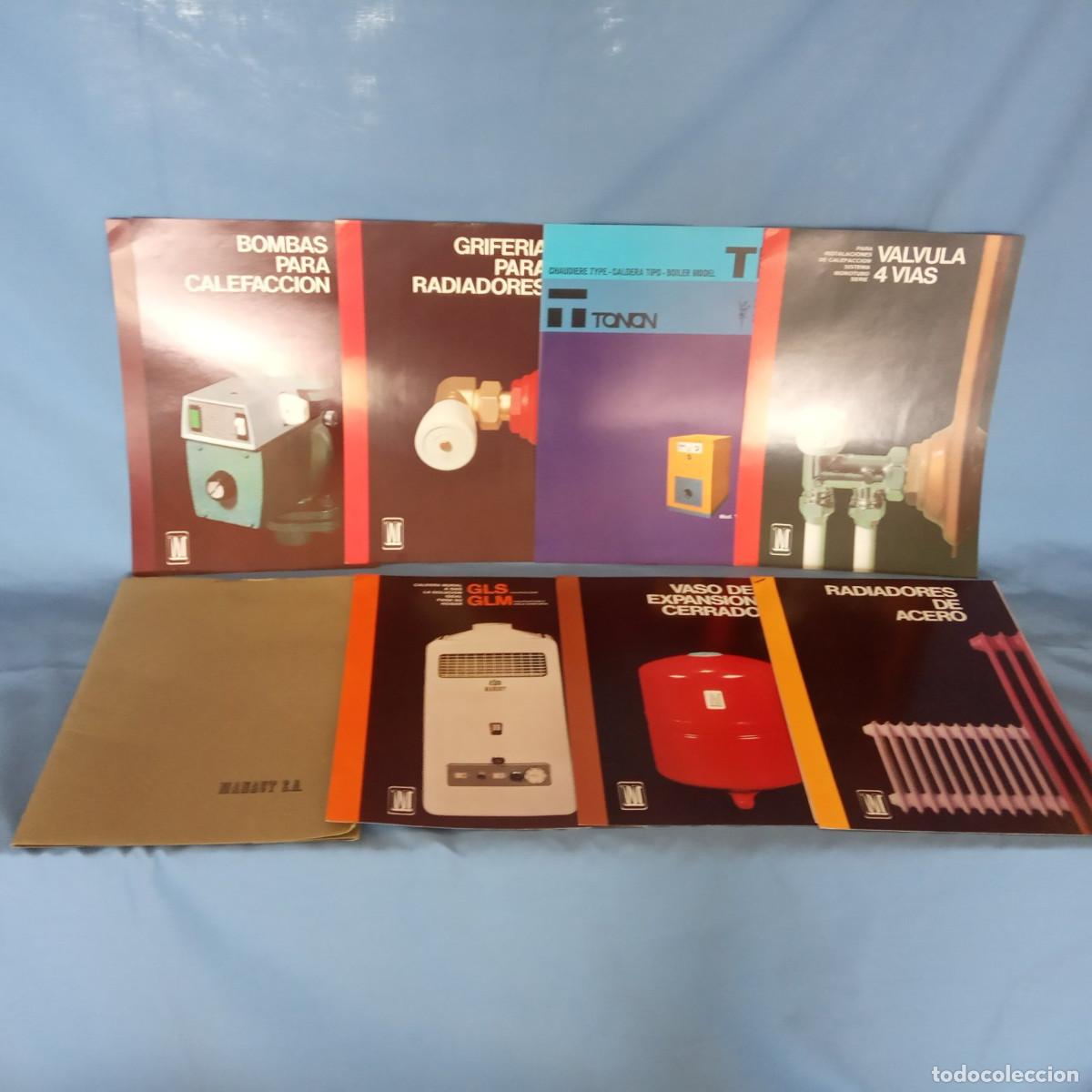 Cat&aacute;logos publicit&aacute;rios: Carpeta de Manaut S.A. con Documentaci&oacute;n T&eacute;cnica de Radiadores, V&aacute;lvulas, Bombas de Calor, etc.