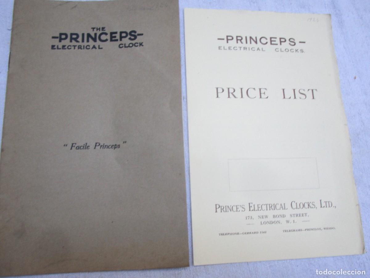 Cat&aacute;logos publicitarios: CATALOGO RELOGER&Iacute;A RELOGES ELECTRICOS ANTIGUOS - &rdquo; THE PRINCEPS ELECTRICAL CLOCK &rdquo; 1924 LONDRES.