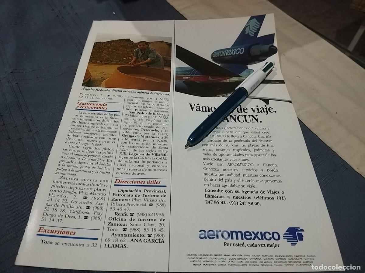 Catalogues publicitaires: AEROMEXICO CANC&Uacute;N LINEAS AEREAS CLIPPING ANUNCIO PUBLICIDAD REVISTA 1990