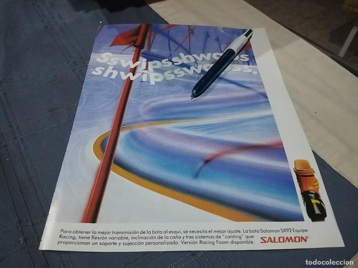 Cat&aacute;logos publicitarios: SALOMON BOTAS ESQUI SX92 CLIPPING ANUNCIO PUBLICIDAD REVISTA 1990