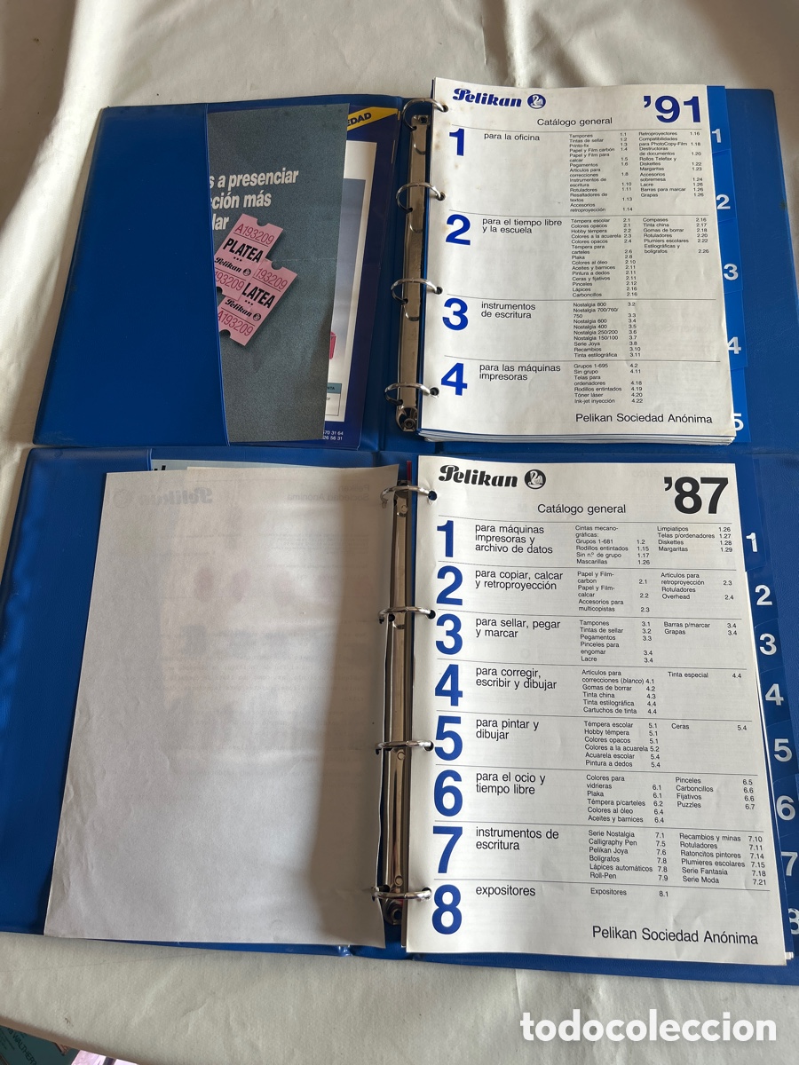 Cat&aacute;logos publicitarios: Lote de 2 cat&aacute;logo Pelikan. A&ntilde;os 87/91