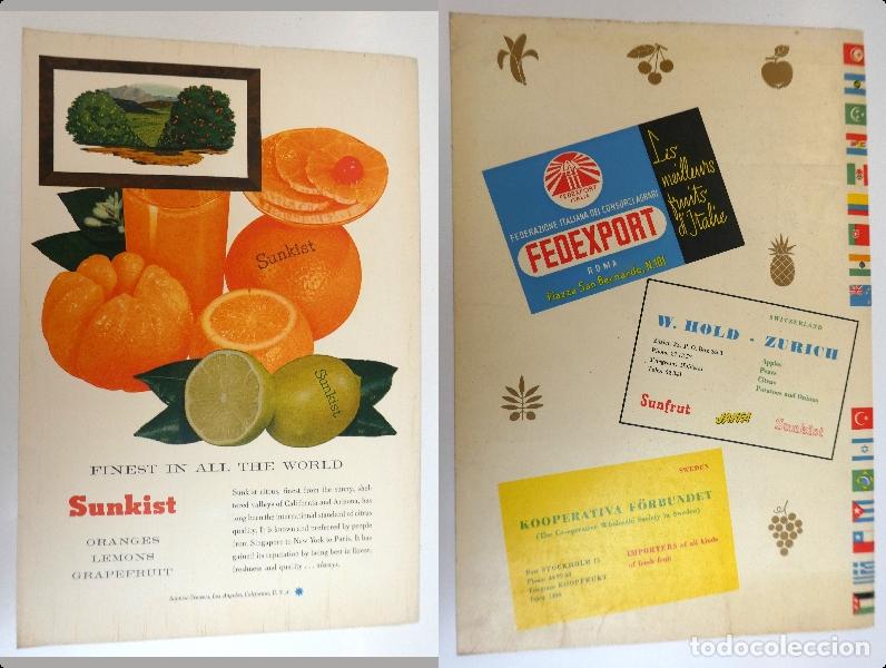 Cataloghi pubblicitari: Recorte publicitario de frutas , a&ntilde;os 50 mide 20X30 cm